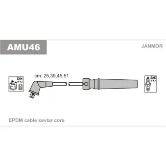 JANMOR AMU46 - Kit de câbles d'allumage