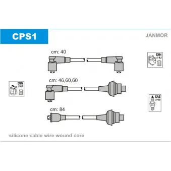 Kit de câbles d'allumage JANMOR CPS1