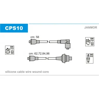 JANMOR CPS10 - Kit de câbles d'allumage