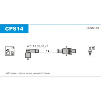 JANMOR CPS14 - Kit de câbles d'allumage