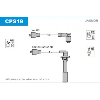 JANMOR CPS19 - Kit de câbles d'allumage
