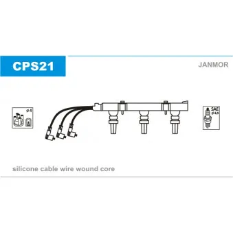 Kit de câbles d'allumage JANMOR CPS21