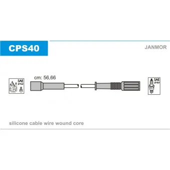 JANMOR CPS40 - Kit de câbles d'allumage