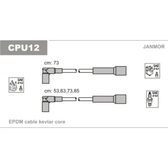 JANMOR CPU12 - Kit de câbles d'allumage