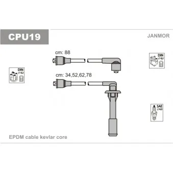 Kit de câbles d'allumage EFI AUTOMOTIVE 3317