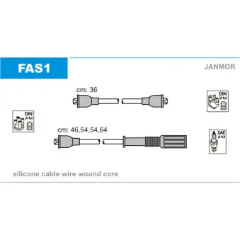 JANMOR FAS1 - Kit de câbles d'allumage