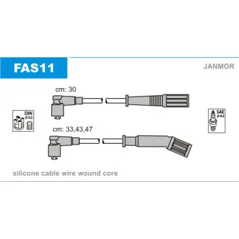 JANMOR FAS11 - Kit de câbles d'allumage