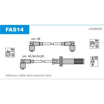 Kit de câbles d'allumage JANMOR FAS14