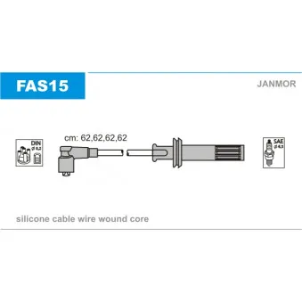 Kit de câbles d'allumage JANMOR FAS15
