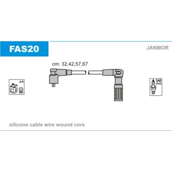 Kit de câbles d'allumage JANMOR FAS20