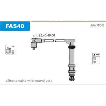 JANMOR FAS40 - Kit de câbles d'allumage