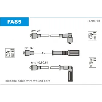 Kit de câbles d'allumage JANMOR FAS5