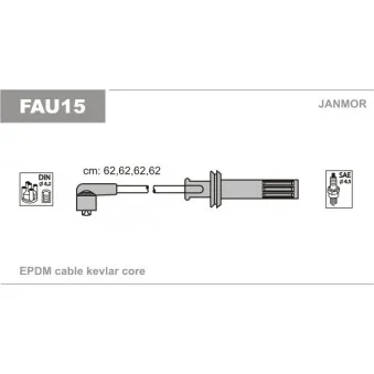 Kit de câbles d'allumage JANMOR FAU15