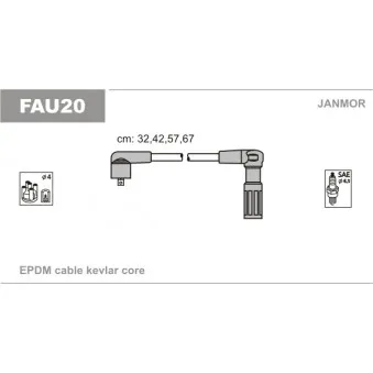 Kit de câbles d'allumage JANMOR FAU20