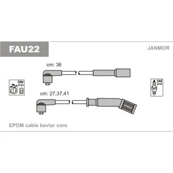 JANMOR FAU22 - Kit de câbles d'allumage