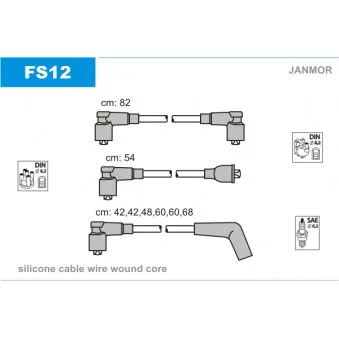 JANMOR FS12 - Kit de câbles d'allumage