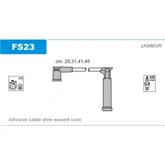 Kit de câbles d'allumage JANMOR FS23