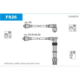 JANMOR FS26 - Kit de câbles d'allumage