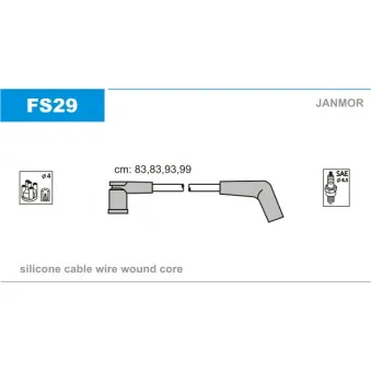 JANMOR FS29 - Kit de câbles d'allumage