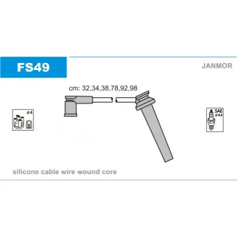 JANMOR FS49 - Kit de câbles d'allumage