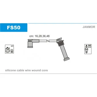 JANMOR FS50 - Kit de câbles d'allumage
