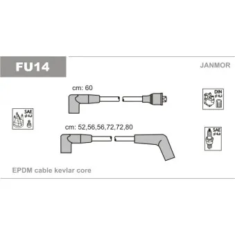Kit de câbles d'allumage JANMOR FU14