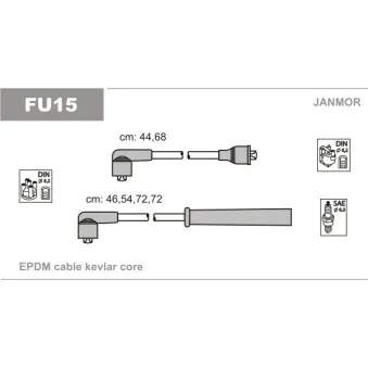 JANMOR FU15 - Kit de câbles d'allumage