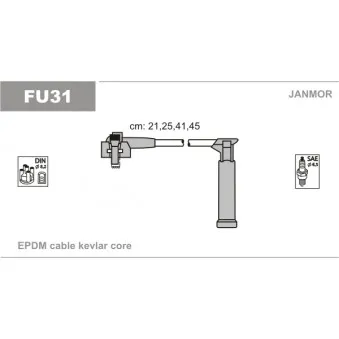 JANMOR FU31 - Kit de câbles d'allumage