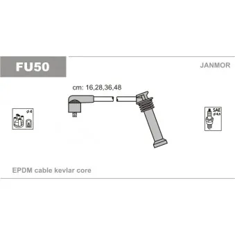 JANMOR FU50 - Kit de câbles d'allumage