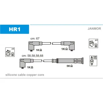 Kit de câbles d'allumage JANMOR HR1