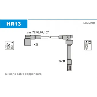 Kit de câbles d'allumage JANMOR HR13