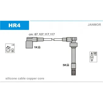 JANMOR HR4 - Kit de câbles d'allumage