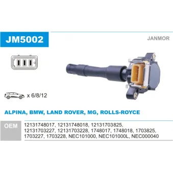 JANMOR JM5002 - Bobine d'allumage