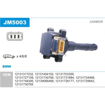 JANMOR JM5003 - Bobine d'allumage