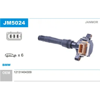 Bobine d'allumage JANMOR OEM 12131404309