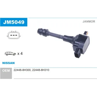 Bobine d'allumage JANMOR OEM 224488H300