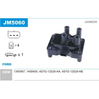 JANMOR JM5060 - Bobine d'allumage