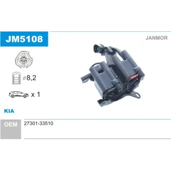 Bobine d'allumage JANMOR OEM 2730133510