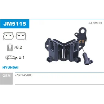 Bobine d'allumage JANMOR OEM 2730122600