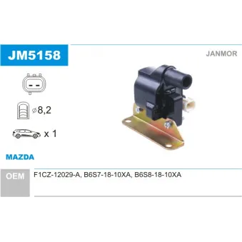 Bobine d'allumage JANMOR OEM B6S71810XA