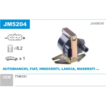JANMOR JM5204 - Bobine d'allumage