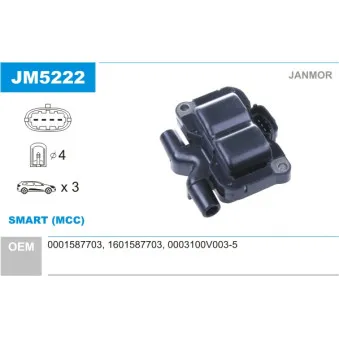 JANMOR JM5222 - Bobine d'allumage