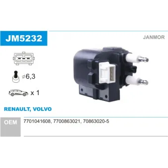 Bobine d'allumage JANMOR OEM 7700863021