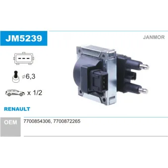Bobine d'allumage JANMOR OEM 7700854306