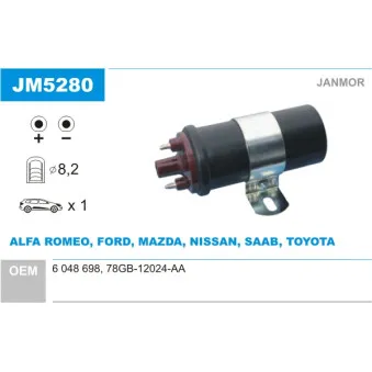 JANMOR JM5280 - Bobine d'allumage