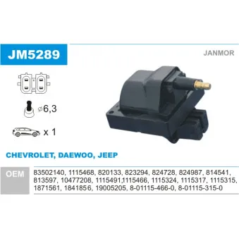 JANMOR JM5289 - Bobine d'allumage