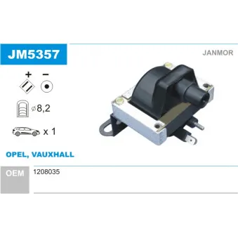 Bobine d'allumage JANMOR OEM 1208035