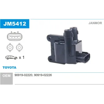 Bobine d'allumage JANMOR OEM 9091902220
