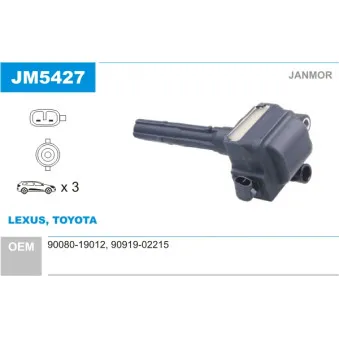 Bobine d'allumage JANMOR OEM 12474