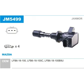 Bobine d'allumage JANMOR OEM LFB618100C